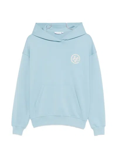 J. Lindeberg Cove Printed Hoodie In Blue