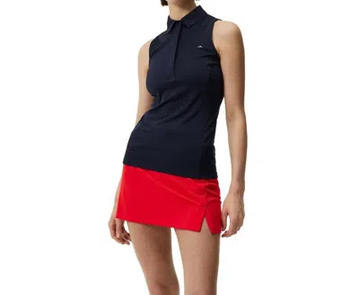 J. Lindeberg Dena Sleeveless Top In Jl Navy In Blue