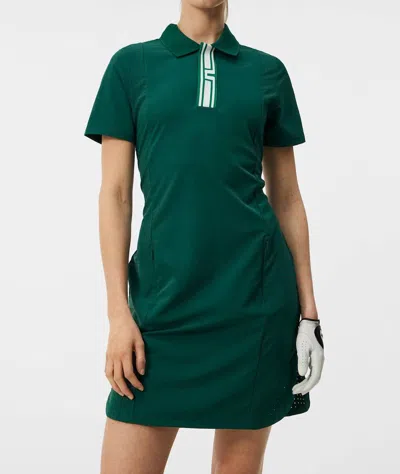 J. Lindeberg Denise Dress In Rain Forest In Green