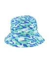 J. LINDEBERG DENVER PRINT BUCKET HAT IN CALDERA JADE CREAM