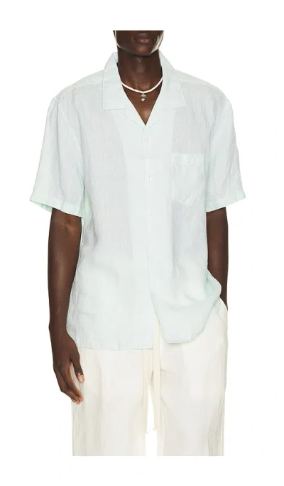 J. Lindeberg Elio Linen Shirt In Brown