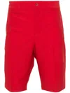 J. Lindeberg Pressed-crease Button-fastening Shorts In Rot