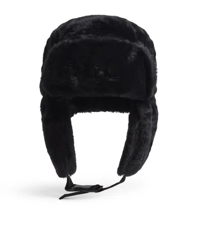 J. Lindeberg Faux Fur Offpist Trapper Hat In Black