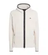 J. Lindeberg Fleece Seymor Zip-up Hoodie In White