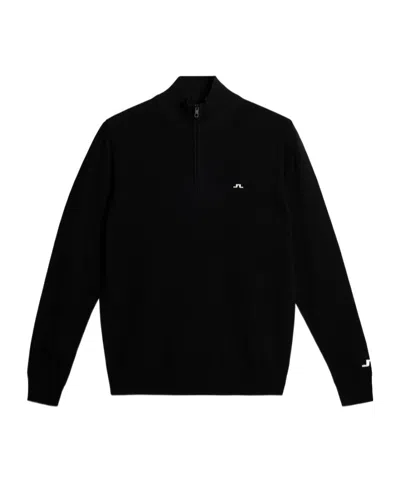 J. LINDEBERG HALF-ZIP FINE-KNIT JUMPER