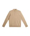 J. Lindeberg Half-zip Sweater In Brown