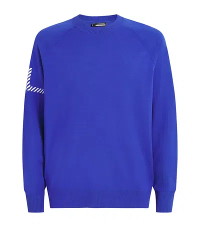J. Lindeberg Heath Knitted Sweater In Blue