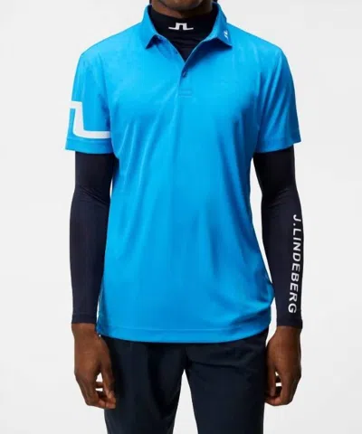 J. Lindeberg Heath Regular Fit Polo In Brilliant Blue In Multi