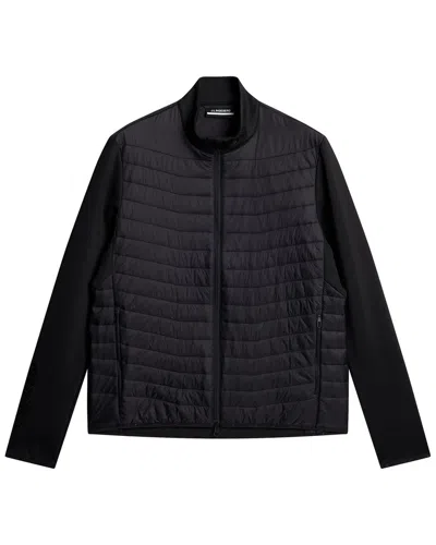 J. Lindeberg Holden Quilt Hybrid Jacket In Black