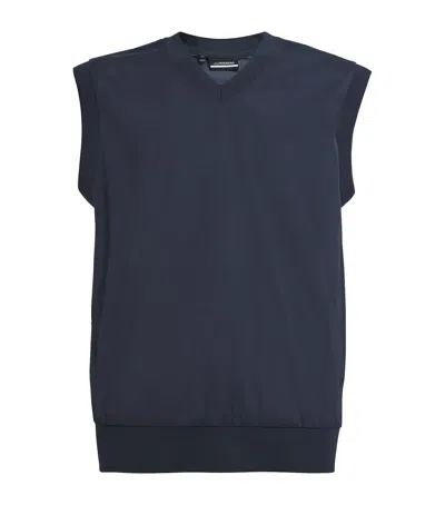J. Lindeberg Hybrid Windbreaker Gilet In Navy