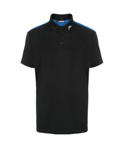 J. Lindeberg Jeff Panelled Polo Shirt In Blue