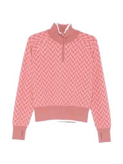 J. Lindeberg Kerla Zip Sweater In Pink