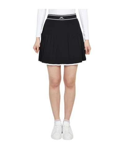 J. Lindeberg Knitted Midi Skirt In Black