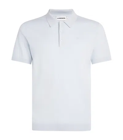 J. Lindeberg J Lindeberg Knitted Ridge Polo Shirt In Blue