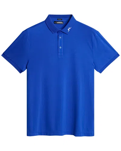 J. Lindeberg J.lindeberg Sewn Bridge Detailed Polo Shirt In Blue