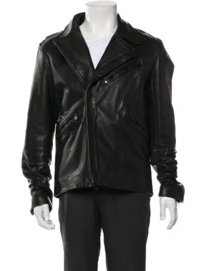 Pre-owned J. Lindeberg Leather Moto Jacket In Multi