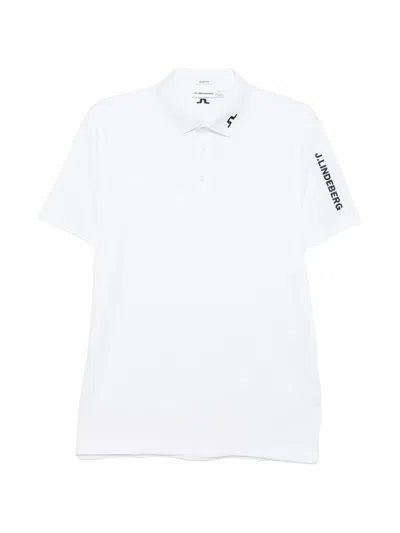 J. Lindeberg Logo-detail Polo Shirt In White