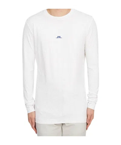 J. Lindeberg Logo Long Sleeve T-shirt In White