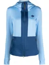 J. Lindeberg Logo-patch Two-tone Hoodie In Blue