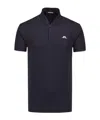 J. Lindeberg Logo Polo Shirt In Black