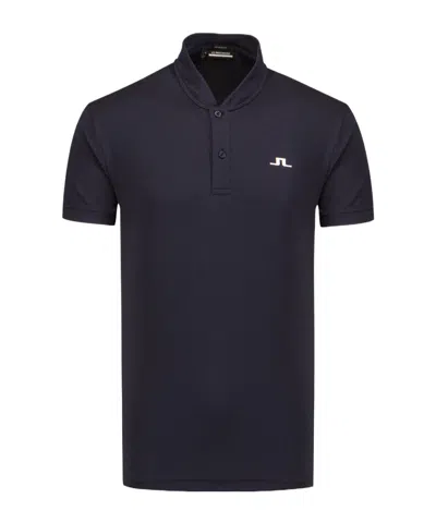 J. Lindeberg Logo Polo Shirt In Black