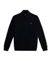 J. Lindeberg Long Sleeve Logo Knit Sweater In Black