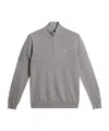 J. Lindeberg Long Sleeve Logo Knit Sweater In Gray