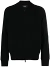 J. Lindeberg Mario Front-zip Fastening Jumper In Black
