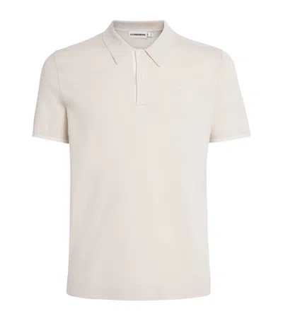 J. Lindeberg J Lindeberg Matheo Knit Golf Polo Shirt In White