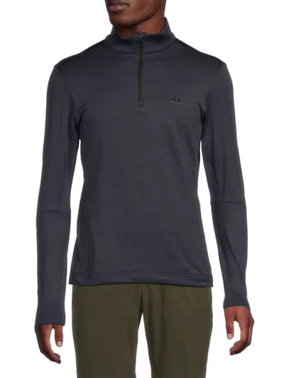 J. Lindeberg Men's Destry Quarter-zip Sweatshirt In Navy Melange