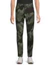J. Lindeberg Men's Ellott Printed Performance Pants In Green