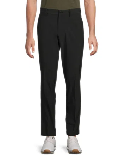J. Lindeberg Men's Flat Front Golf Pants In Black