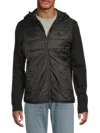 J. Lindeberg Men's Gregory Mixed-media Hooded Jacket In Black