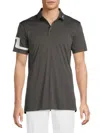 J. Lindeberg Men's Heath Logo Polo Shirt In Gray