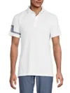 J. Lindeberg Men's Heath Strike Logo Polo Shirt In Gray