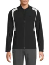 J. Lindeberg Men's Jacs Contrast-trim Front-zip Jacket In Black