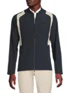 J. Lindeberg Men's Jacs Contrast-trim Front-zip Jacket In Blue