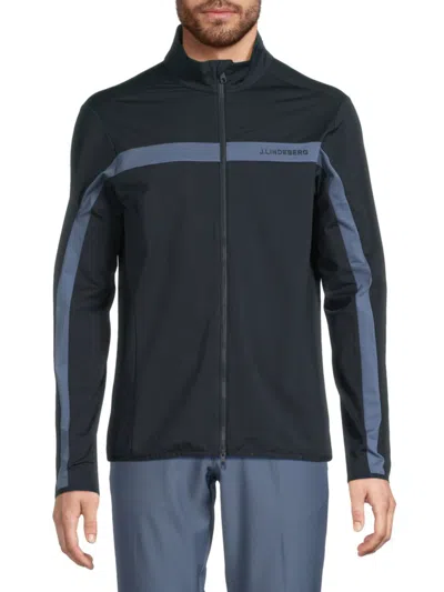 J. Lindeberg Men's Jarvis Mid-layer Logo Jacket In Blue