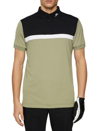 J. Lindeberg Men's Jeff Polo Shirt In Black