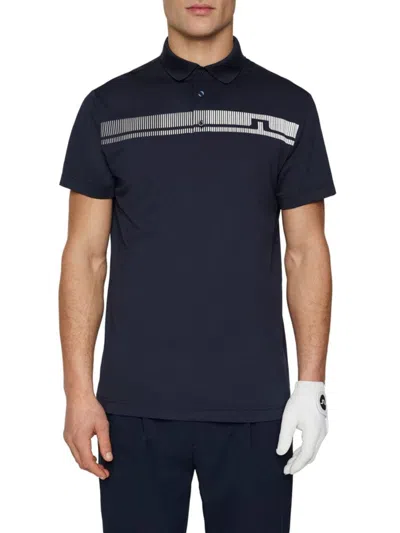 J. Lindeberg Men's Klas Polo Shirt In Blue