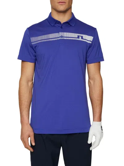 J. Lindeberg Men's Klas Polo Shirt In Blue