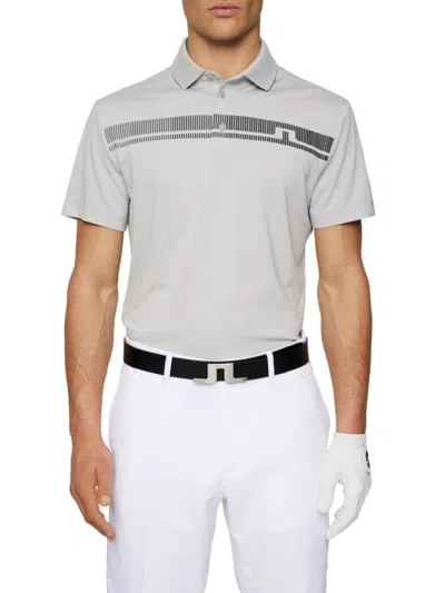 J. Lindeberg Men's Klas Polo Shirt In Gray