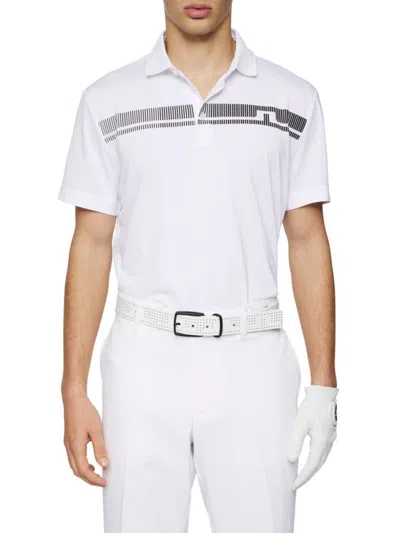 J. Lindeberg Men's Klas Polo Shirt In White
