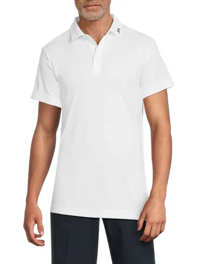 J. Lindeberg Men's Kv Regular Fit Logo Polo In White