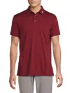 J. Lindeberg Men's Regular Fit Logo Polo In Cabernet