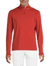 J. Lindeberg Men's Tour Tech Mid-layer Half-zip Pullover In Red