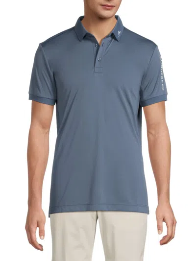 J. Lindeberg Men's Tour Tech Polo Shirt In Blue