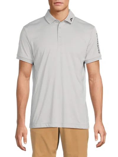J. Lindeberg Men's Tour Tech Polo Shirt In Gray