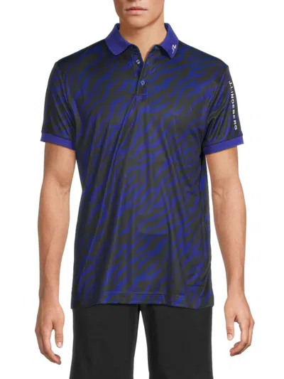 J. Lindeberg Men's Tour Tech Print Polo Shirt