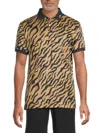 J. Lindeberg Men's Tour Tech Print Polo Shirt In Multi